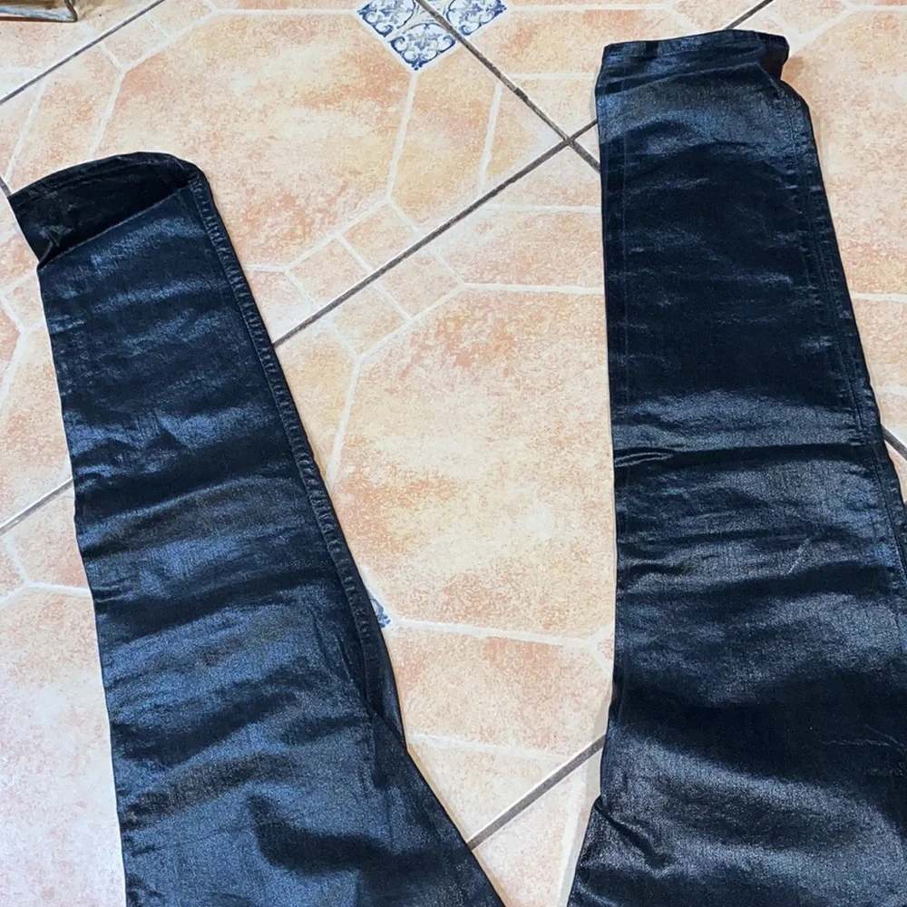 Hudson wax coated jeans denim pants bottoms - Picture 7 of 8